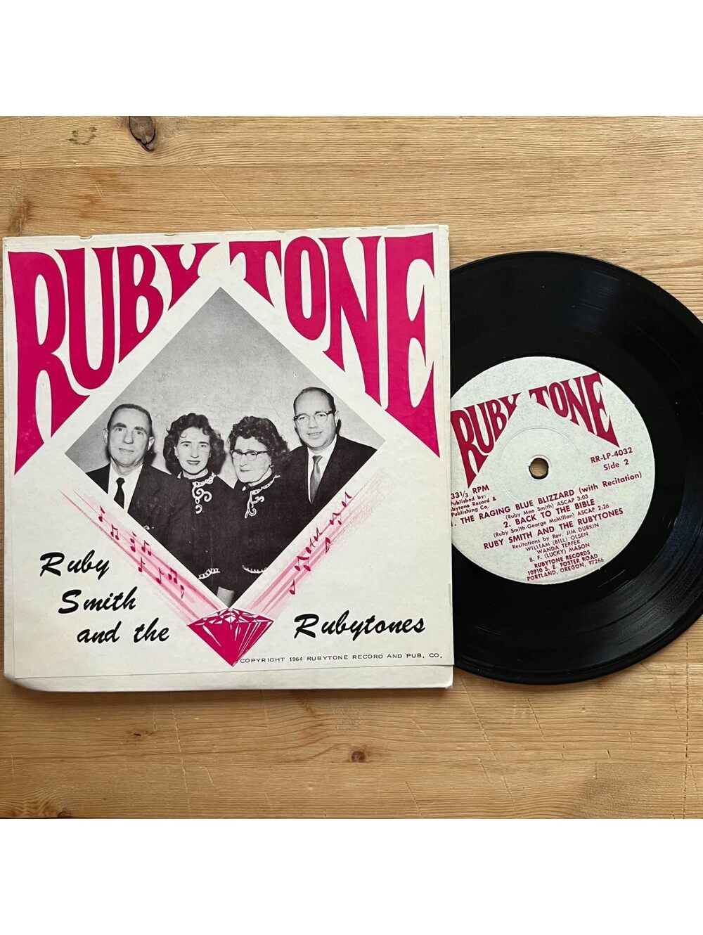 Ruby Smith and the Rubytones - The Raging Blue Blizzard 45rpm VG+ R16